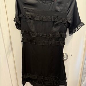 Elegant Black Ruffle Dress